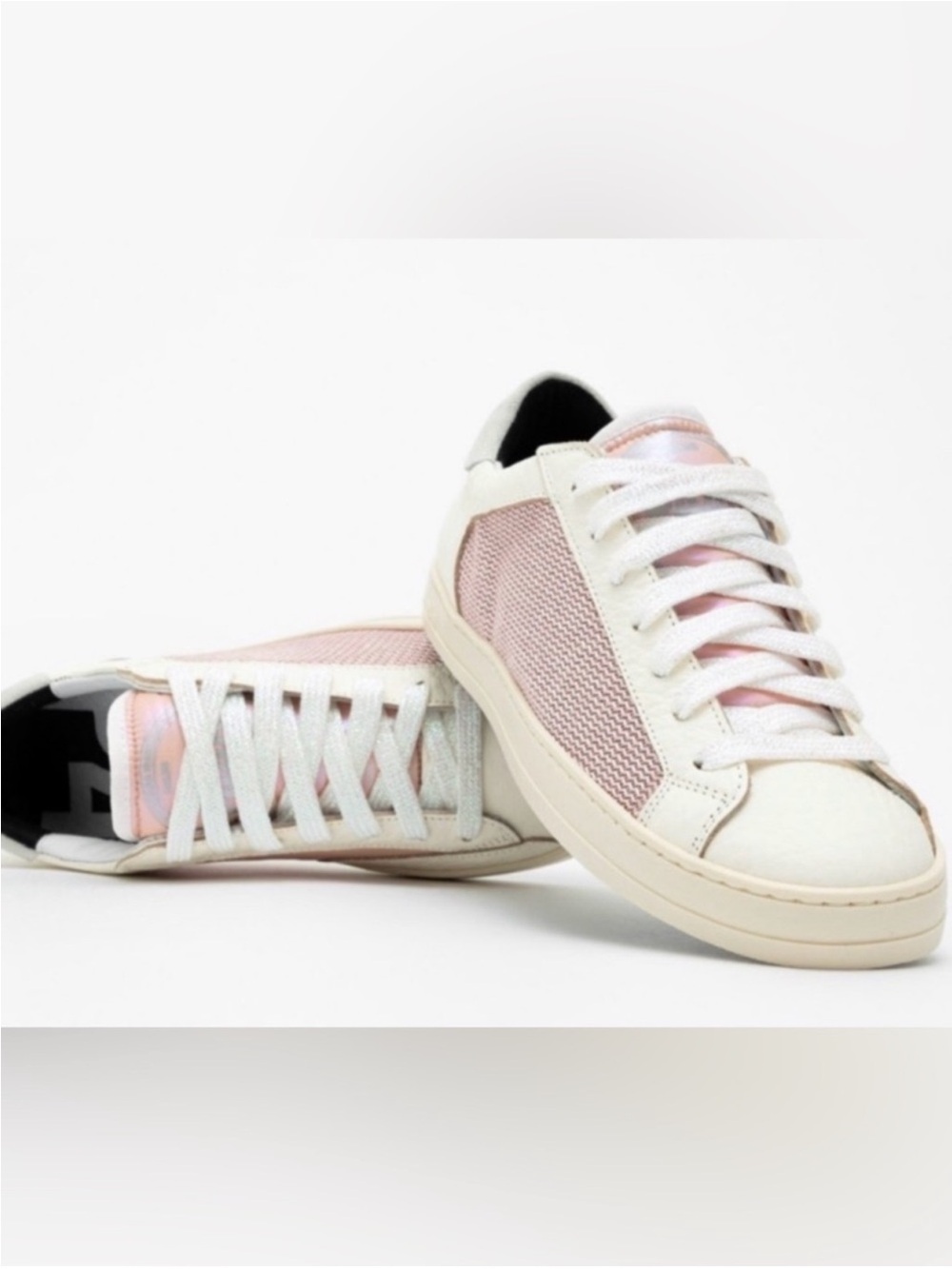 P448 Low-Top Sneakers in Pink and White